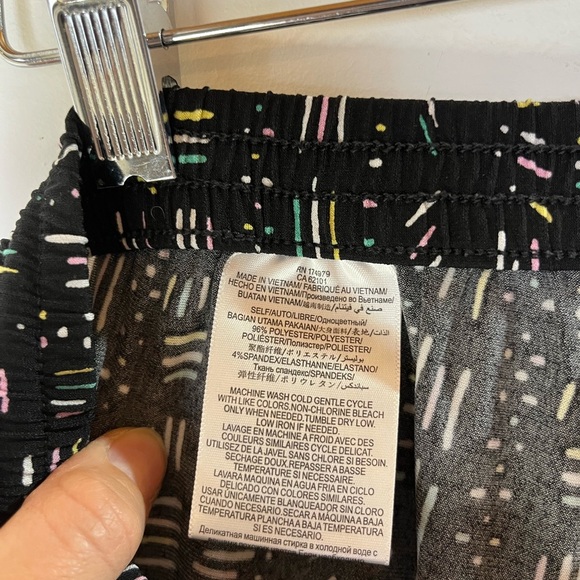 BCBG Generation Women’s Black 80s 90s Y2K Geometric Abstract Pull On Pants Sz S - Picture 4 of 8